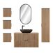 Conjunto mueble lavabo espejo LED y 3 armarios de pared Gaia Conjunto mueble lavabo espejo LED y 3 armarios de pared Gaia Madera