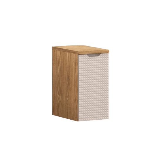Meia-coluna 1 porta 30 cm Mallory Bege e madeira