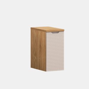 Meia-coluna 1 porta 30 cm Mallory Bege e madeira
