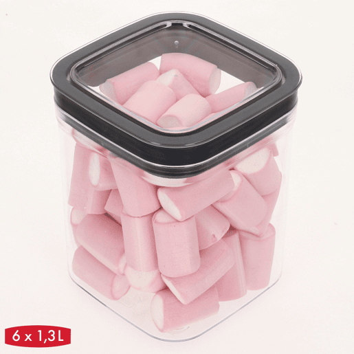 Curver Pack 6 frascos de plástico herméticos multiusos (1,3L)