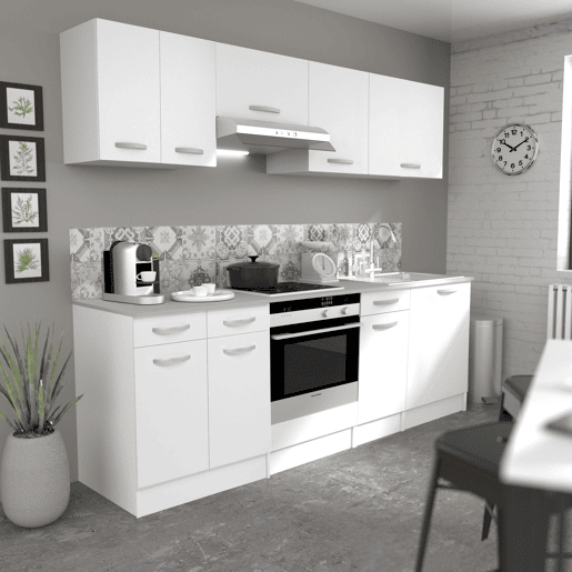 Módulo de forno inferior 60 cm EKO cozinha modular branco fosco estilo moderno Módulo de forno inferior 60 cm EKO cozinha modular branco fosco estilo moderno
