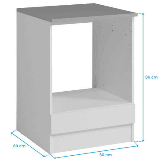 Módulo de forno inferior 60 cm EKO cozinha modular branco fosco estilo moderno Módulo de forno inferior 60 cm EKO cozinha modular branco fosco estilo moderno