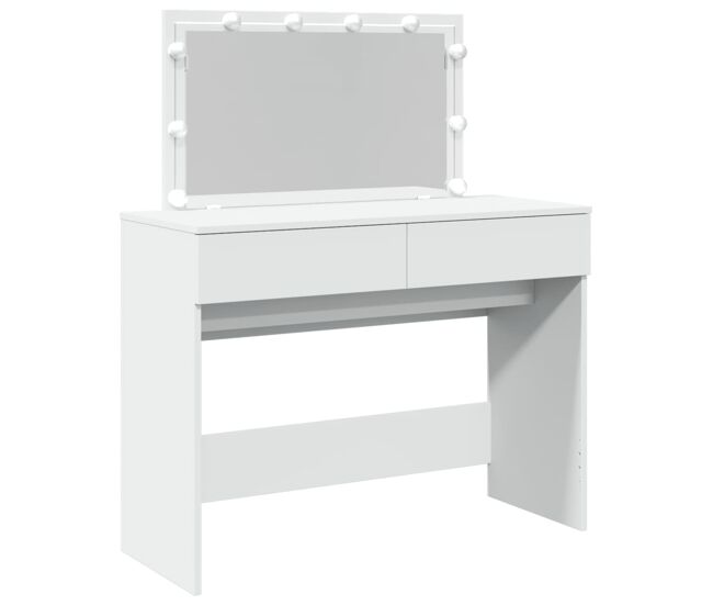 Vidaxl tocador con luces led blanco 100x40x120 cm