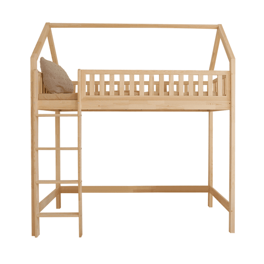 Cama de cabine de meia altura 90x190 com base de ripas incluída Daisy Bois
