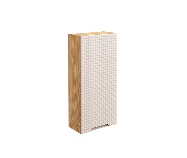 Media columna 1 puerta 35cm mallory beige y madera
