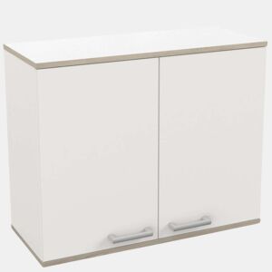 Módulo de cozinha superior com design moderno em branco fosco 78x63x33 cm
