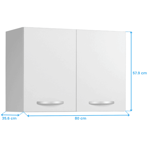Módulo de cozinha superior 80 cm EKO 2 portas branco fosco módulo de armazenamento moderno Módulo de cozinha superior 80 cm EKO 2 portas branco fosco módulo de armazenamento moderno