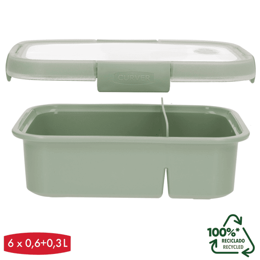 Curver Pack 6 recipientes herméticos 20x15x7 cm (0,6+0,3L)