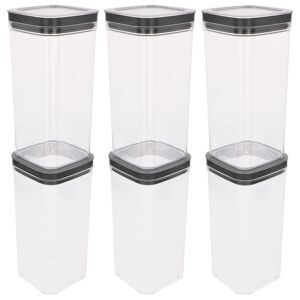 Curver Pack 6 frascos de plástico herméticos multiusos (2,3L)