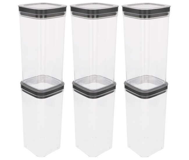 Curver pack 6 botes plástico herméticos multiusos (2,3l)