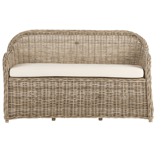 Sofá de jardim 2 lugares SUSUA Rattan Natural
