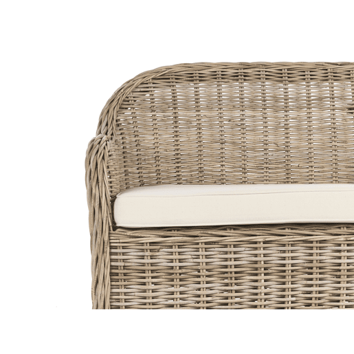 Sofá de jardim 2 lugares SUSUA Rattan Natural