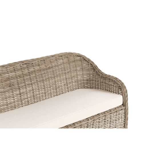 Sofá de jardim 2 lugares SUSUA Rattan Natural