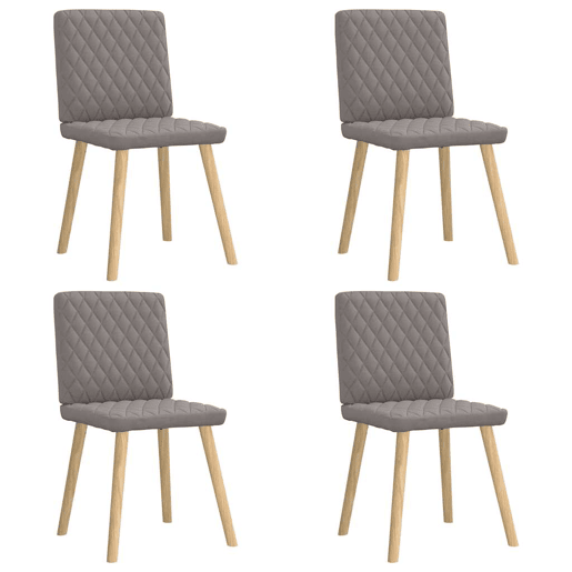vidaXL Cadeiras de jantar 4 pcs tecido cinzento-acastanhado vidaXL Cadeiras de jantar 4 pcs tecido cinzento-acastanhado