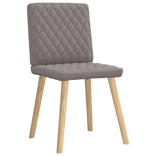 vidaXL Cadeiras de jantar 4 pcs tecido cinzento-acastanhado vidaXL Cadeiras de jantar 4 pcs tecido cinzento-acastanhado