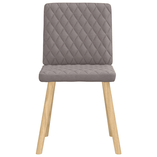 vidaXL Cadeiras de jantar 4 pcs tecido cinzento-acastanhado vidaXL Cadeiras de jantar 4 pcs tecido cinzento-acastanhado