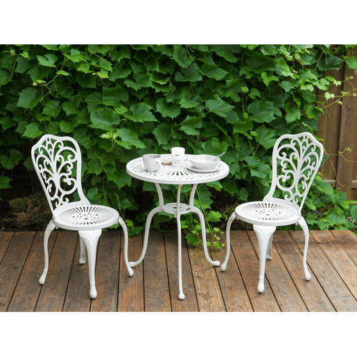 Mesa bistrô DASCIO 61 cm 61 cm Metal Branco creme
