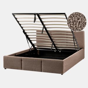 Cama baú Bouclé BOUSSE 140 x 200 cm Taupe