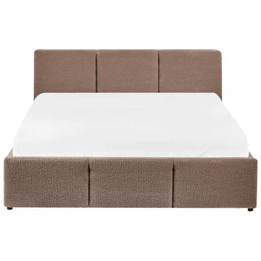 Cama baú Bouclé BOUSSE 140 x 200 cm Taupe