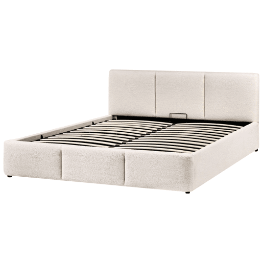 Beliani Cama baú Bouclé BOUSSE Beliani Cama baú Bouclé BOUSSE