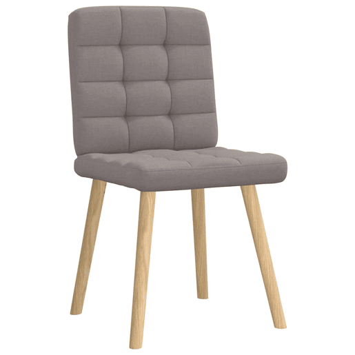 vidaXL Cadeiras de jantar 2 pcs tecido cinzento-acastanhado