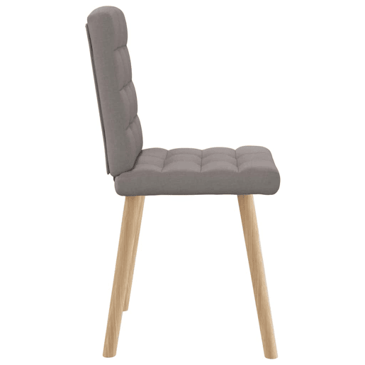 vidaXL Cadeiras de jantar 2 pcs tecido cinzento-acastanhado