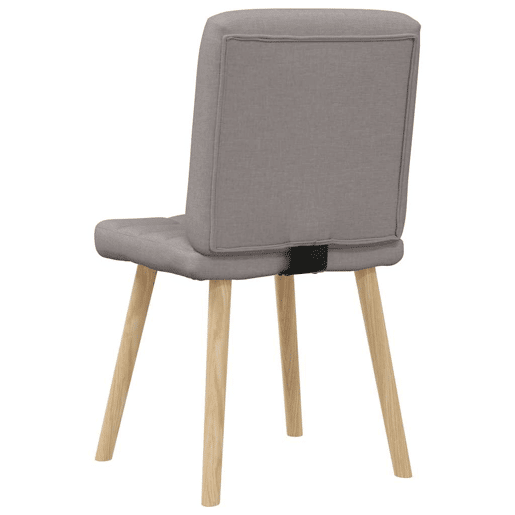 vidaXL Cadeiras de jantar 2 pcs tecido cinzento-acastanhado
