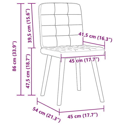 vidaXL Cadeiras de jantar 2 pcs tecido cinzento-acastanhado