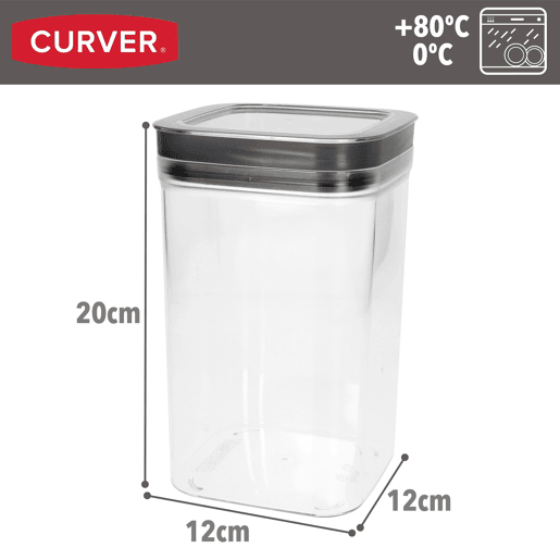 Curver Pack 6 frascos de plástico herméticos multiusos (1,8L)