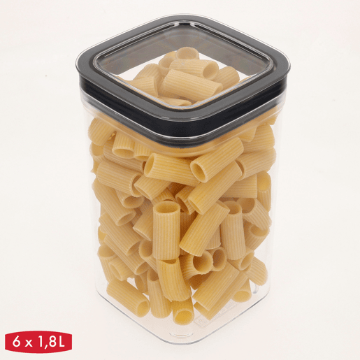 Curver Pack 6 frascos de plástico herméticos multiusos (1,8L)
