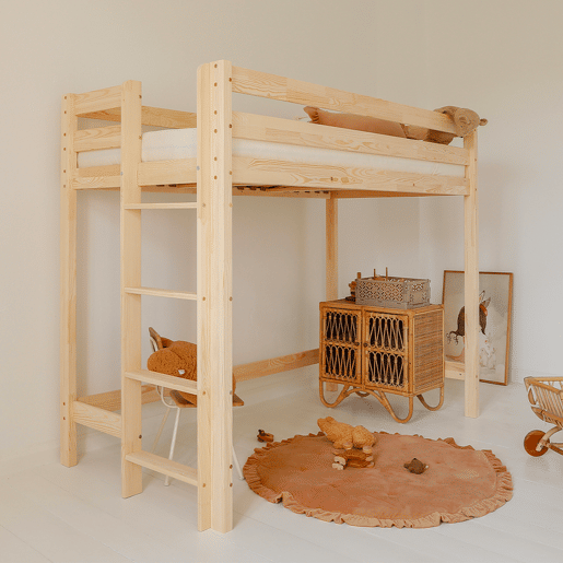 Cama de meia altura 90x190 com base de ripas incluída Anaëlle Bois