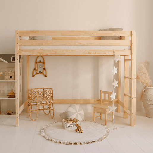 Cama de meia altura 90x190 com base de ripas incluída Anaëlle Bois