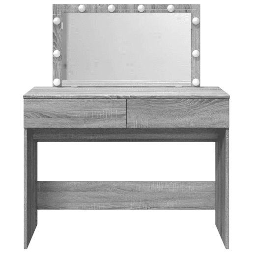 vidaXL Toucador com LEDs 100x40x120 cm sonoma cinza