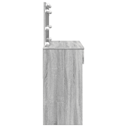 vidaXL Toucador com LEDs 100x40x120 cm sonoma cinza