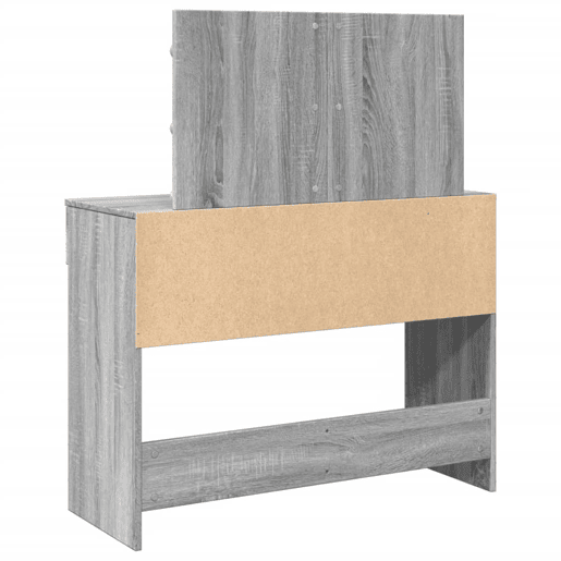 vidaXL Toucador com LEDs 100x40x120 cm sonoma cinza