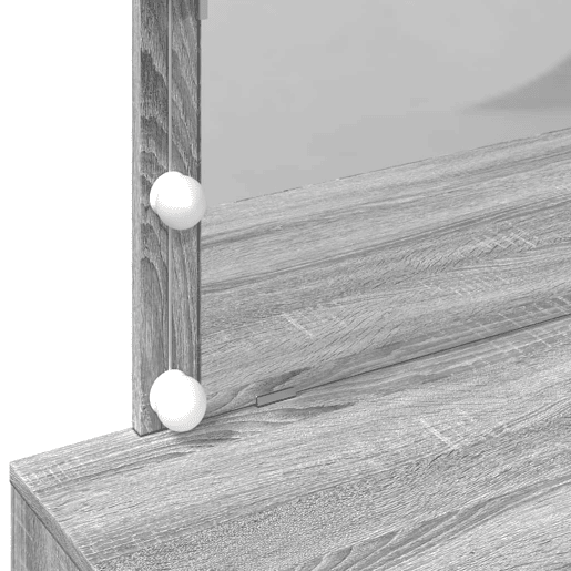 vidaXL Toucador com LEDs 100x40x120 cm sonoma cinza