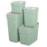 Curver Pack 4 contentores de reciclagem Ready To Collect (30L + 20L + 10L + 5L) verde
