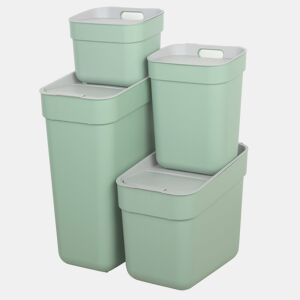 Curver Pack 4 contentores de reciclagem Ready To Collect (30L + 20L + 10L + 5L) verde