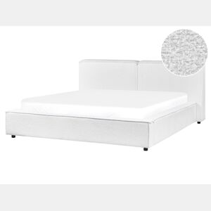 Cama de água Bouclé LINARDS 160 x 200 cm Branco