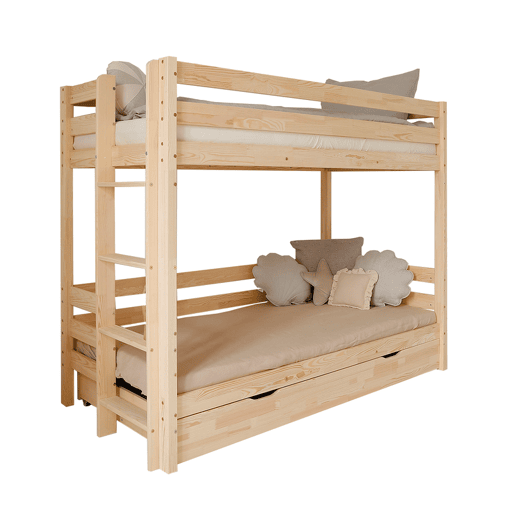 Beliche 90x190 com bases de ripas e gaveta incluídas Anaëlle Bois