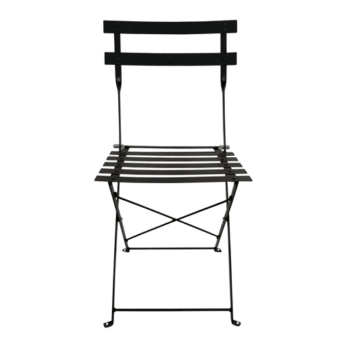 Conjunto de 4 cadeiras dobráveis u200Bu200BGreensboro para jardim e pátio, estilo contemporâneo, pretas.