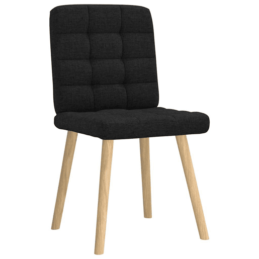 vidaXL Cadeiras de jantar 4 pcs tecido preto vidaXL Cadeiras de jantar 4 pcs tecido preto