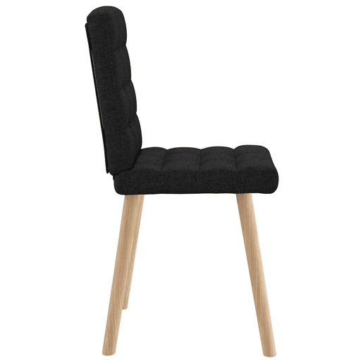 vidaXL Cadeiras de jantar 4 pcs tecido preto vidaXL Cadeiras de jantar 4 pcs tecido preto