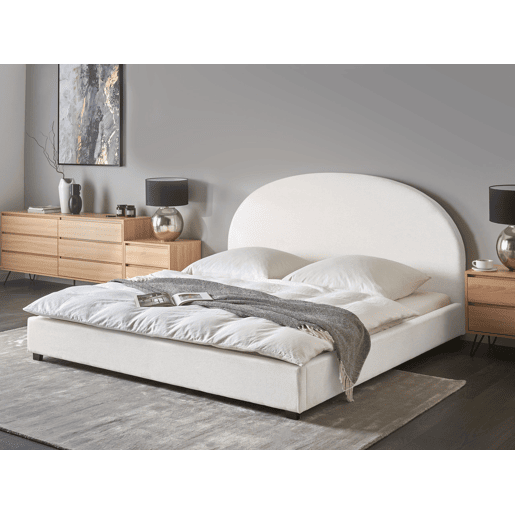 Cama Tecido VAUCLUSE 180 x 200 cm Branco creme