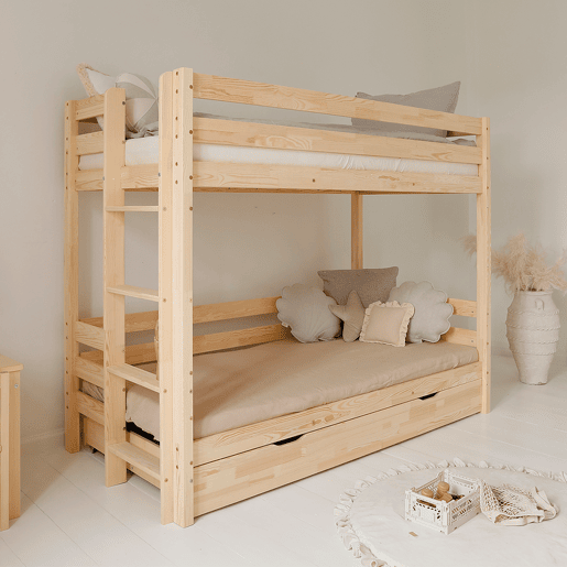 Beliche 90x200 com bases de ripas e gaveta incluídas Anaëlle Bois