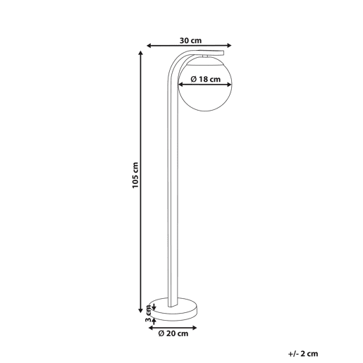 Beliani Candeeiro Bollard KULSI