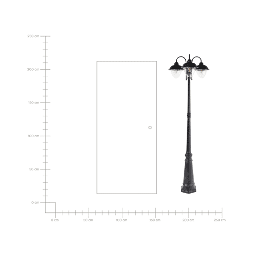 Beliani Poste de iluminação BANKA Beliani Poste de iluminação BANKA