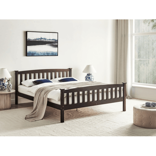 Cama Pinho GIVERNY 160 x 200 cm Castanho escuro