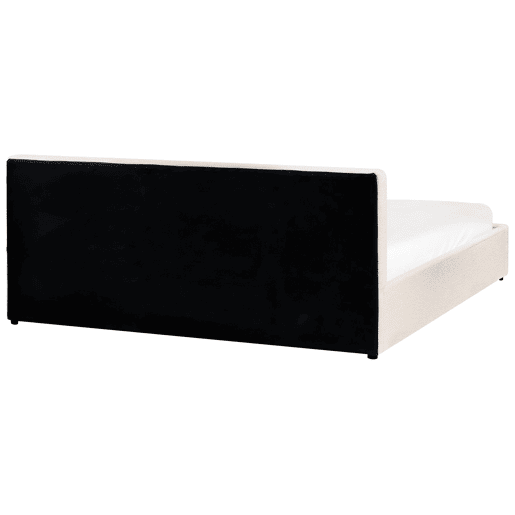 Cama baú Bouclé BOUSSE 180 x 200 cm Branco creme