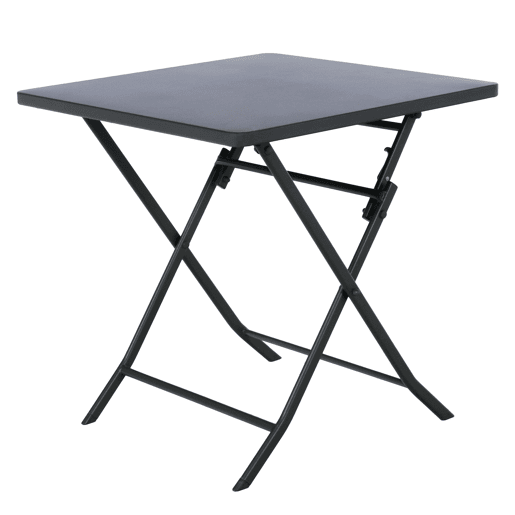 Mesa dobrável de móveis para exterior Greensboro + 2 cadeiras de terraço de jardim estilo contemporâneo cor cinza